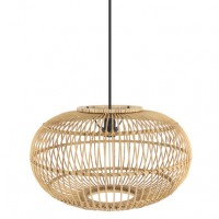 Distribuidor - Lâmpadas Diversas | Colgantes Rustica | COLGANTE BAMBU VISEU NEG/NATURAL 1XE27 REGX50X50CM Ref: 222795086